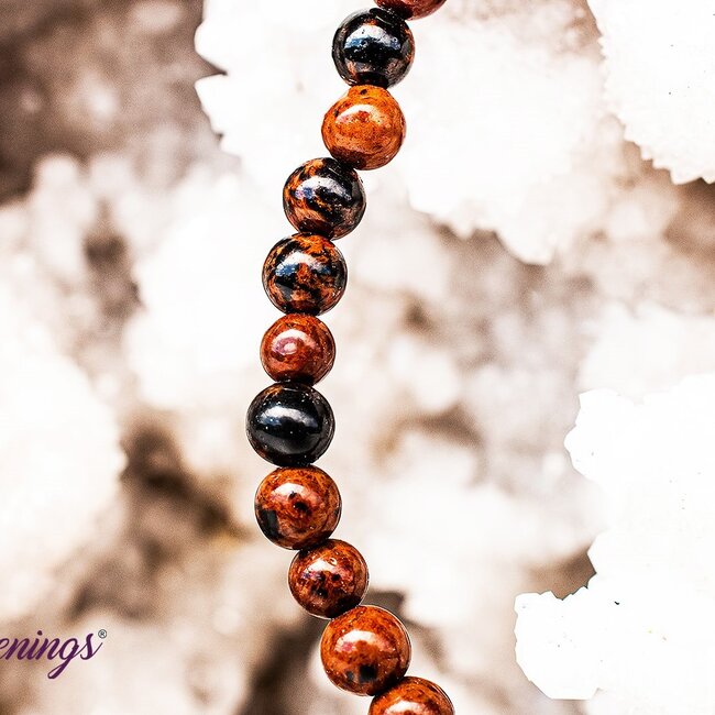 Mahogany Obsidian Bracelets - 4mm Mini