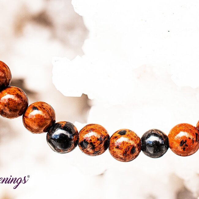 Mahogany Obsidian Bracelets - 4mm Mini