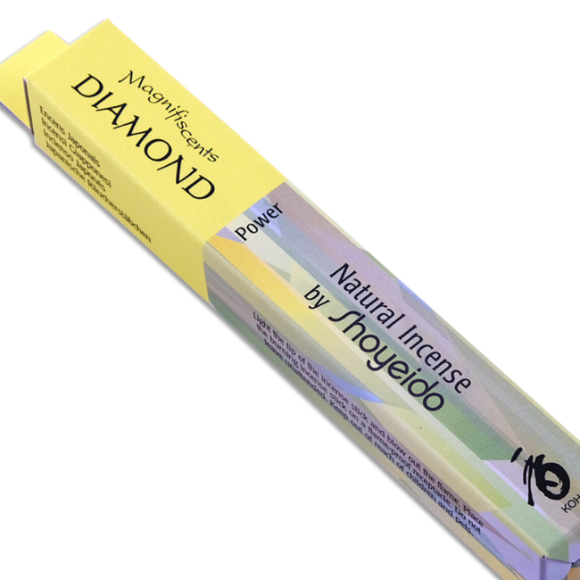 Natural Incense - Diamond (Power) Sandalwood Frankincense Cinnamon - 30 Sticks, 9g-Shoyeido