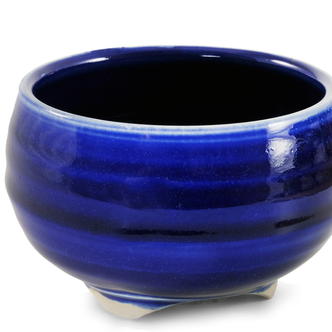 Incense Stick Burners Holders - Colbalt Blue Ceramic Bowl with Powder Alter Ash