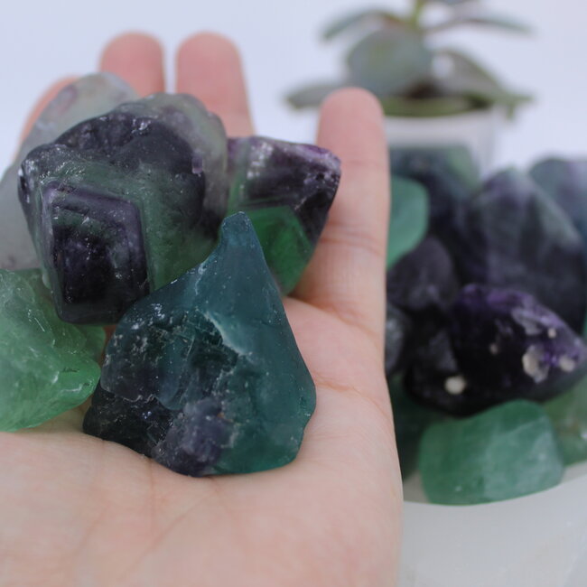Rainbow Fluorite - Medium Rough Raw Natural