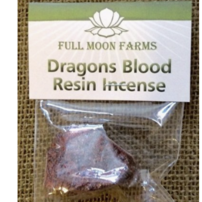 Dragons Blood Resin Incense - 0.5 oz Natural - Full Moon Farms Charcoal