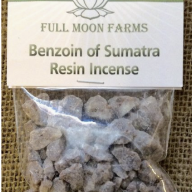 Benzoin of Sumatra Resin Incense Natural - 1oz Package - Full Moon Farms