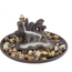 Backflow Reverse Flow Incense Cone Stick Burner - (Waterfall) on Ceramic Clay Plate & Stone - Set Kit