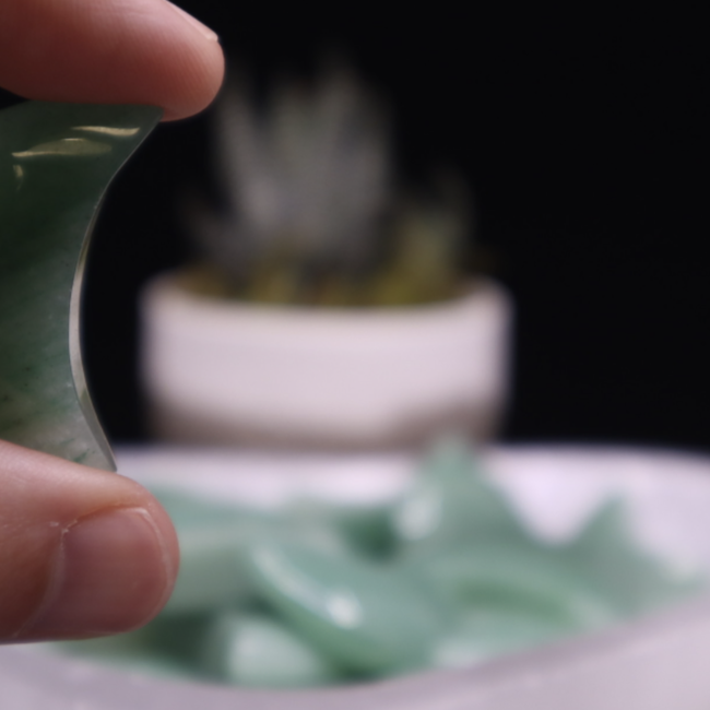 Green Aventurine Crescent Moon - Medium