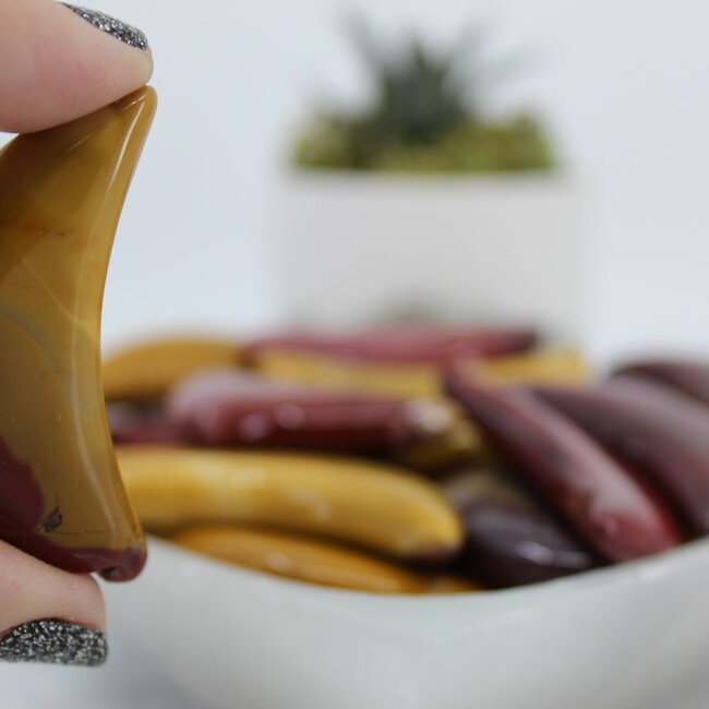 Mookaite Jasper Crescent Moon - Medium Long