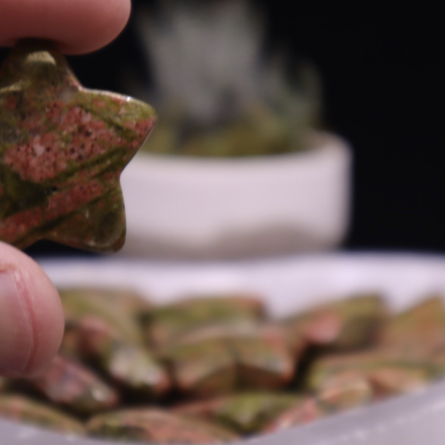 Unakite Jasper Stars - Medium