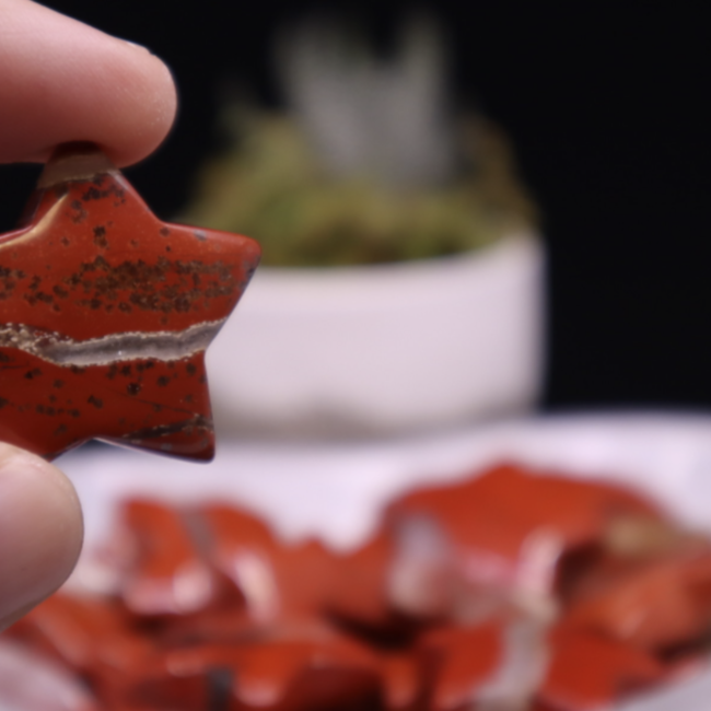 Red (Chestnut) Jasper Stars - Medium