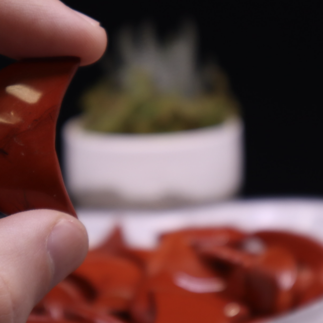 Red Jasper Crescent Moons - Medium Carvings