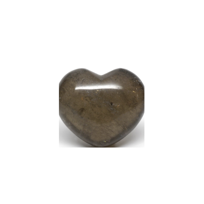 Smoky (Smokey) Quartz Puffy Hearts - Medium