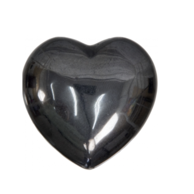 Hematite Puffy Hearts - Medium