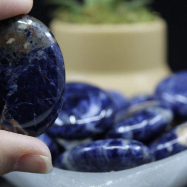 Sodalite Palm Pillow Pocket Stone