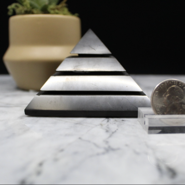 Shungite Pyramids - Sakara Lined - Large 3.5" (8cm)