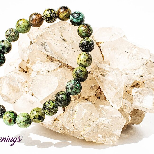 African Turquoise Bracelets - 8mm