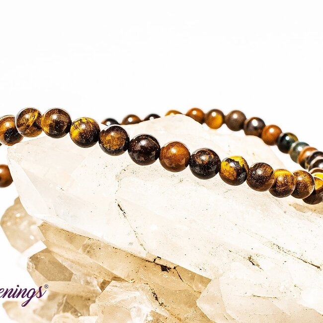 Gold Tigers Eye Bracelets - 4mm Mini