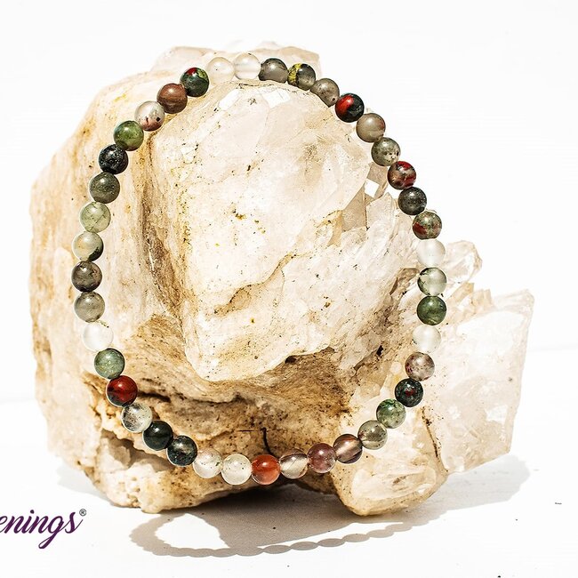 African Bloodstone (Seftonite Septonite Setonite Heliotrope) Bracelets - 4mm Mini