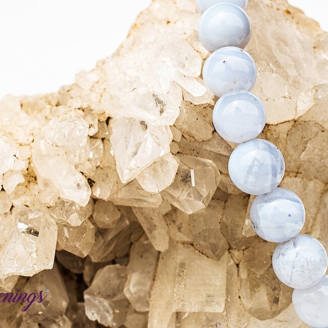 Blue Lace Agate Bracelets - (8 - 9mm)