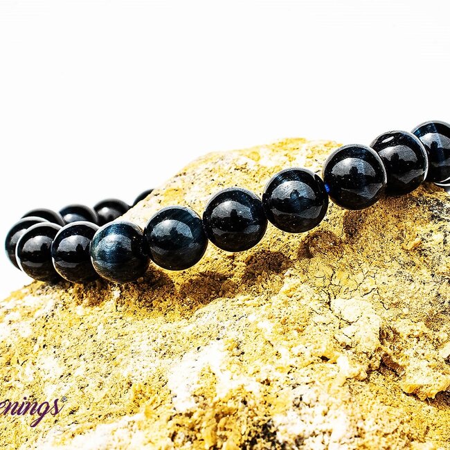 Blue Tigers Eye (Hawks Eye) Bracelets - 8mm