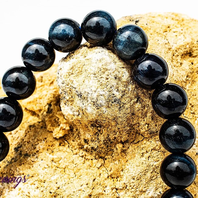 Blue Tigers Eye (Hawks Eye) Bracelets - 8mm