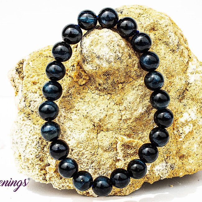 Blue Tigers Eye (Hawks Eye) Bracelets - 8mm