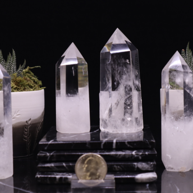Clear (Crystal) Quartz Towers Points Generators - Medium (3-4")
