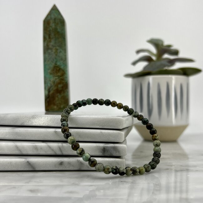 African Turquoise Bracelets - 4mm Mini