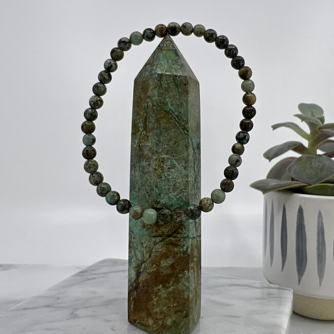 African Turquoise Bracelets - 4mm Mini