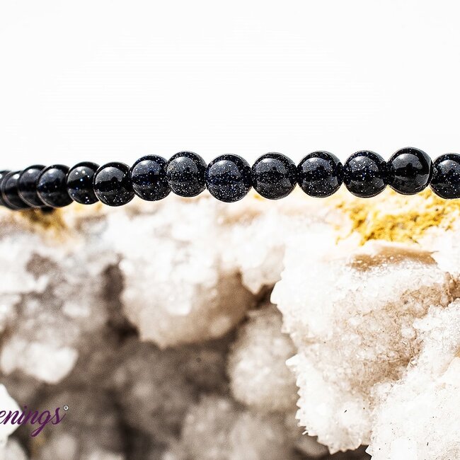 Blue Sandstone (Goldstone) Sand Stone Bracelets - 4mm Mini