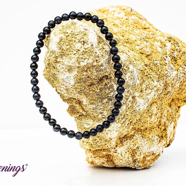 Blue Sandstone (Goldstone) Sand Stone Bracelets - 4mm Mini