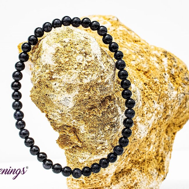 Blue Sandstone (Goldstone) Sand Stone Bracelets - 4mm Mini