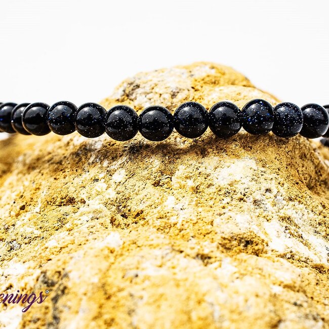 Blue Sandstone (Goldstone) Sand Stone Bracelets - 4mm Mini