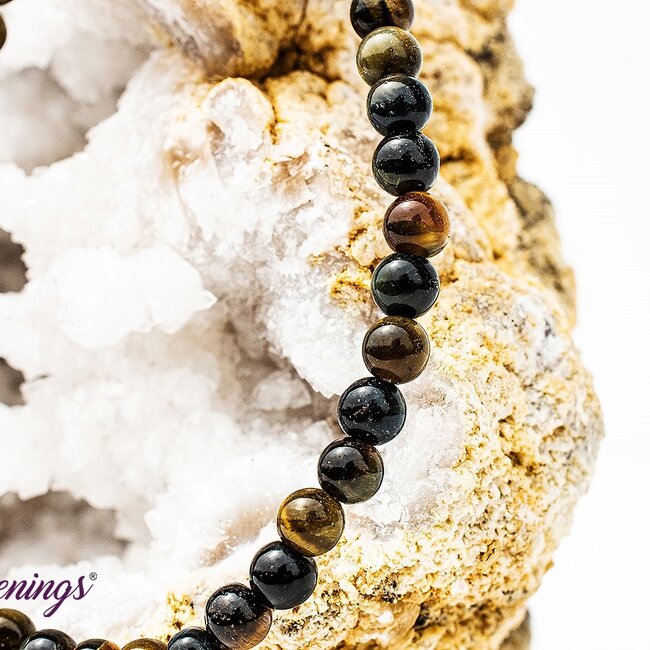 Blue Tigers Eye (Hawks Eye) Bracelets - 4mm Mini