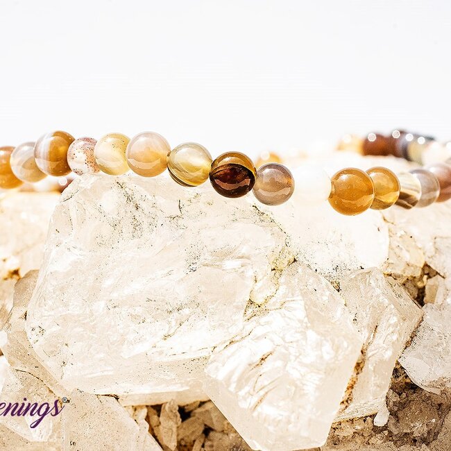 Botswana Agate Bracelets - 4mm Mini