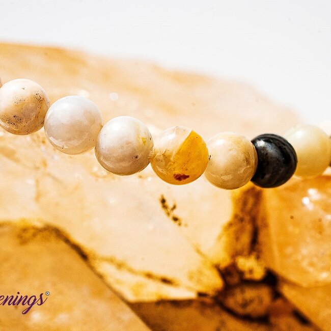 Bamboo Leaf Agate Bracelets - 4mm Mini