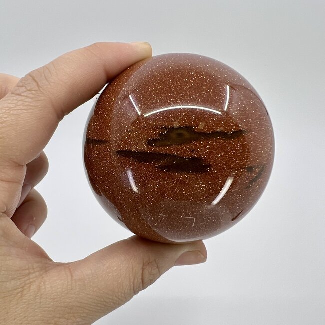Gold Sandstone (Goldstone) Sand Stone Sphere Orb - 65mm