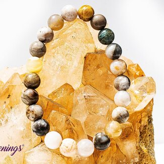 Bamboo Leaf Agate Bracelet-8mm