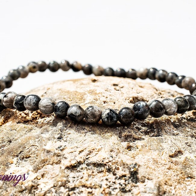 Black Labradorite (Larvikite) Bracelets - 4mm Mini