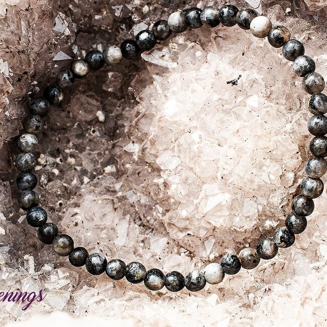 Black Labradorite (Larvikite) Bracelets - 4mm Mini