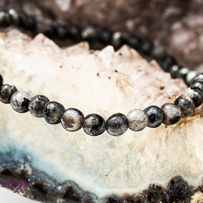 Black Labradorite (Larvikite) Bracelets - 4mm Mini