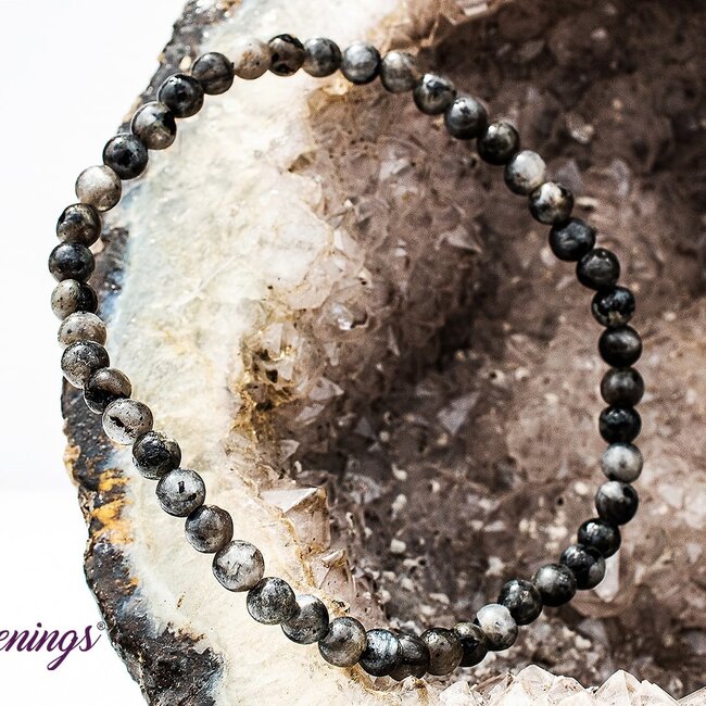 Black Labradorite (Larvikite) Bracelets - 4mm Mini