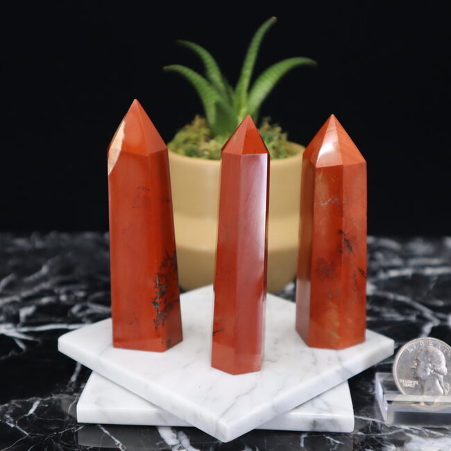 Red (Chestnut) Jasper Tower Point Generator - Medium (3 - 4")