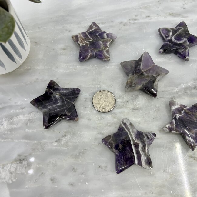 Chevron (Dream) Amethyst Star- Large 2"