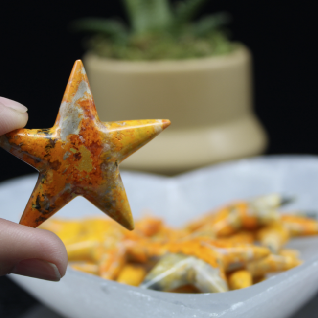 Bumblebee Jasper Stars - Carving