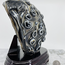 Black Agate Plant Sculpture with Stand- 9"