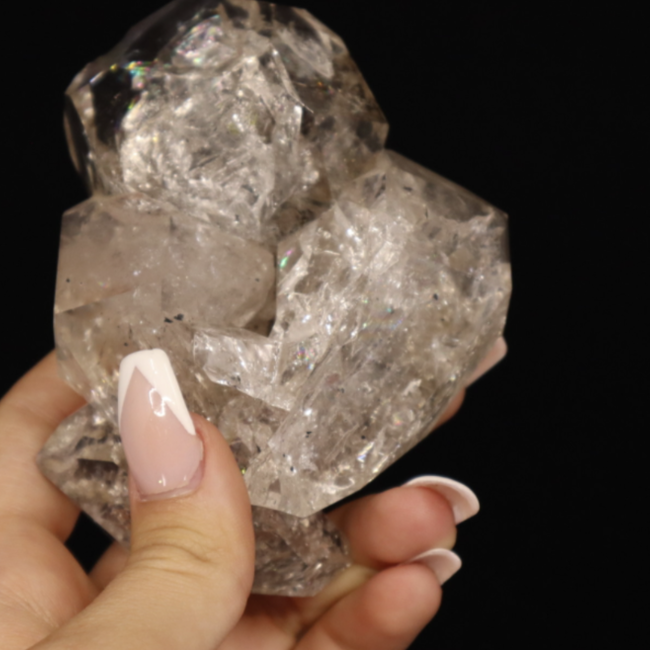 Herkimer Diamond Specimen #17 - Rough Raw Natural Rainbow Inclusion
