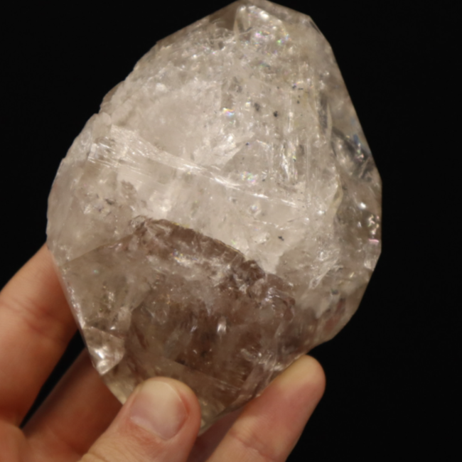 Herkimer Diamond Specimen #14 - Rough Raw Natural Rainbow Inclusion Cluster Point