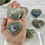 Lemurian (Lumerian) Aquatine Blue Calcite Heart- Large (2.5")