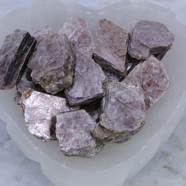 Lepidolite (Purple Mica)  - Slab Slice Flat - Rough Raw Natural