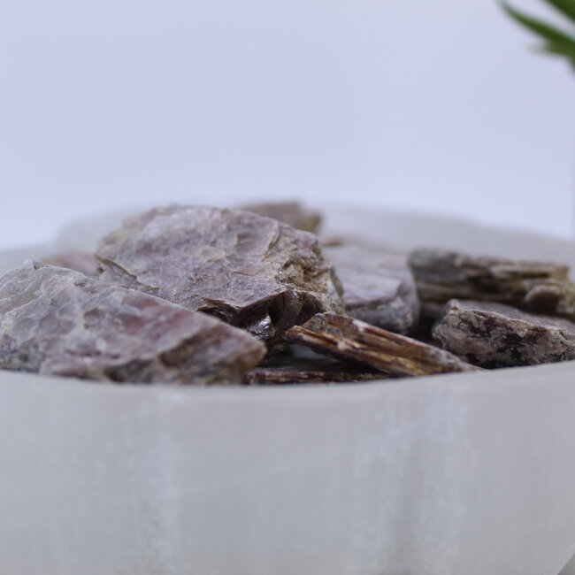 Lepidolite (Purple Mica)  - Slab Slice Flat - Rough Raw Natural