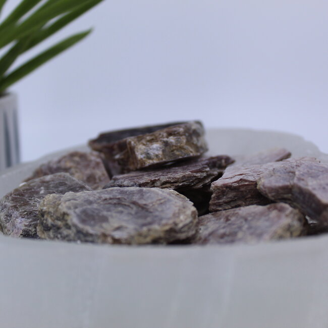 Lepidolite (Purple Mica)  - Slab Slice Flat - Rough Raw Natural